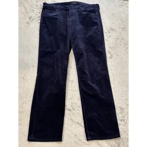 Edyson Corduroy Pants Womens 31 Navy Blue Straight Leg Casual Denim Soft